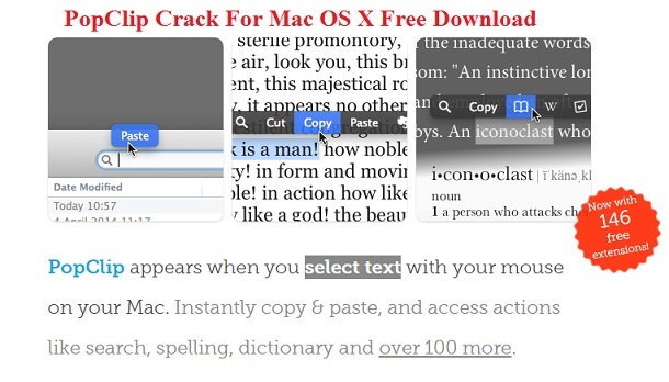 PopClip 1.5.6 Cracked Serial Number For Mac OS X Free Download