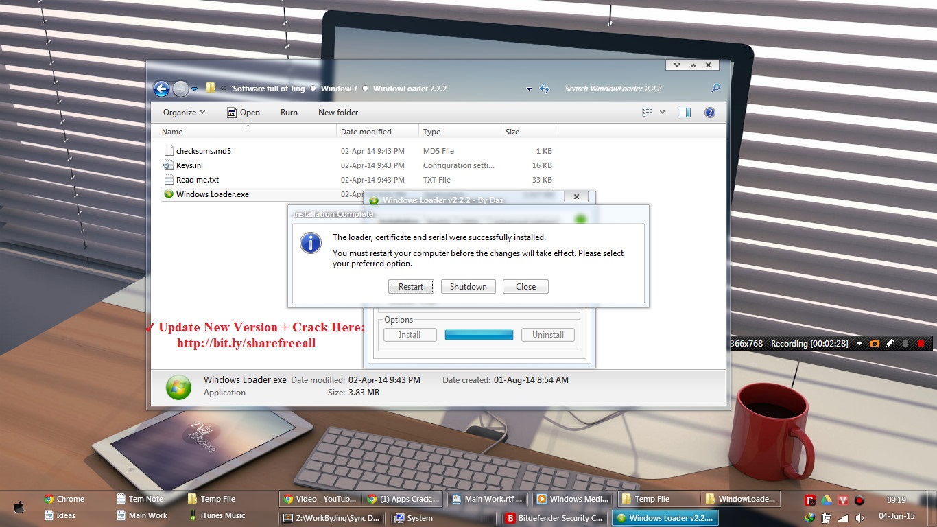 Windows Loader 2.4 2015-Crack Windows 7 Ultimate 32 bit & 64 bit Just in 30 Seconds