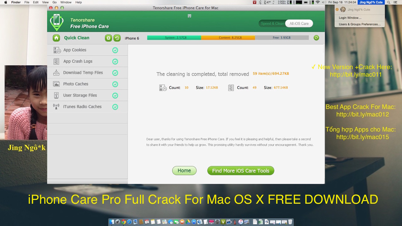 Tenorshare iPhone Care Pro 2.0.0.1 CRACK KEYGEN For Mac OS X