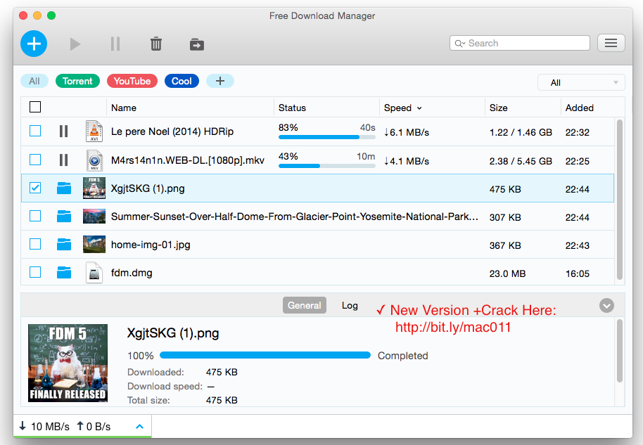 FDM-Free Download Manager 5.1.2 For Mac OS X-Windows