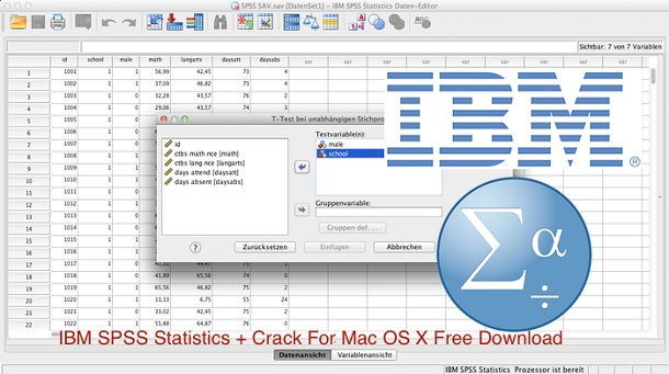 IBM SPSS Statistics 24 Serial Cracked For Mac OS X Free Download